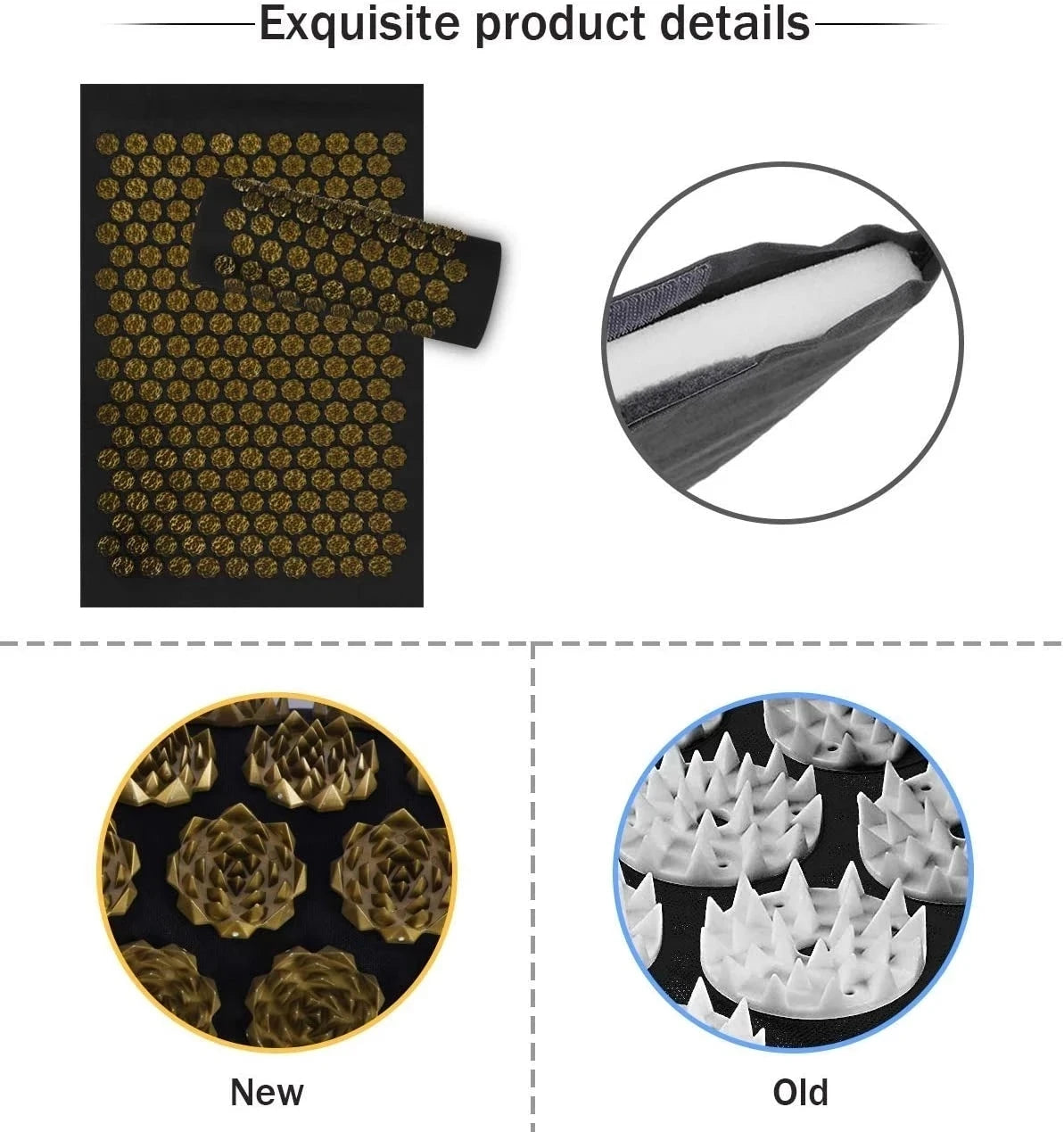 Acupressure Yoga Mat & Pillow Set – Full Body Spike Massage for Pain Relief & Relaxation