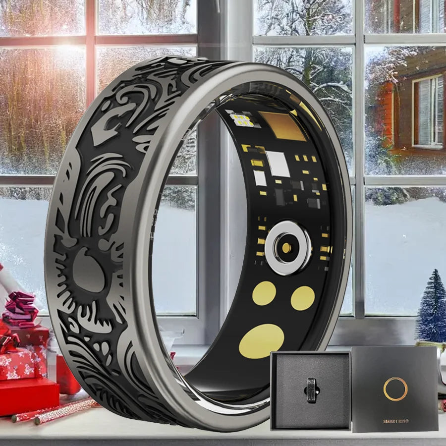 Smart Ring Heart Rate & Oximeter Monitor – IP68, Multi-Sport for Android & iOS