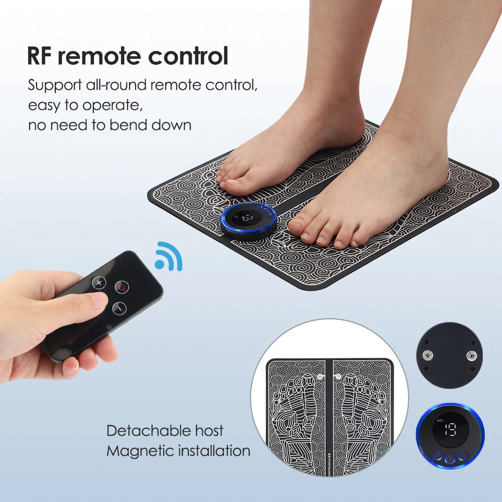 TENS Foot Massager Pad – EMS Pulse & Detox Therapy for Legs & Feet