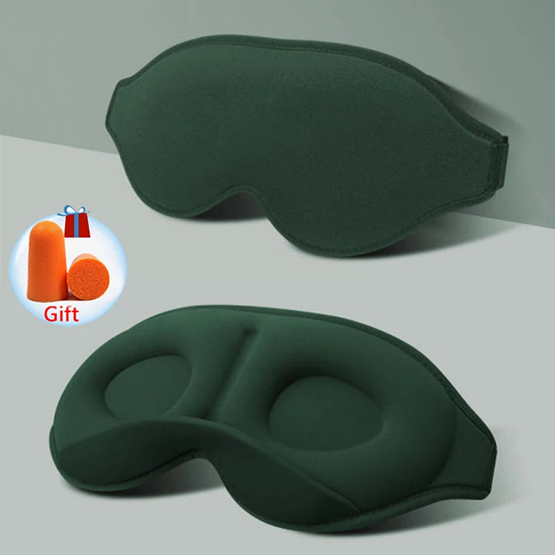 3D Contoured Sleep Mask – 100% Light-Blocking Eye Mask for Travel & Rest