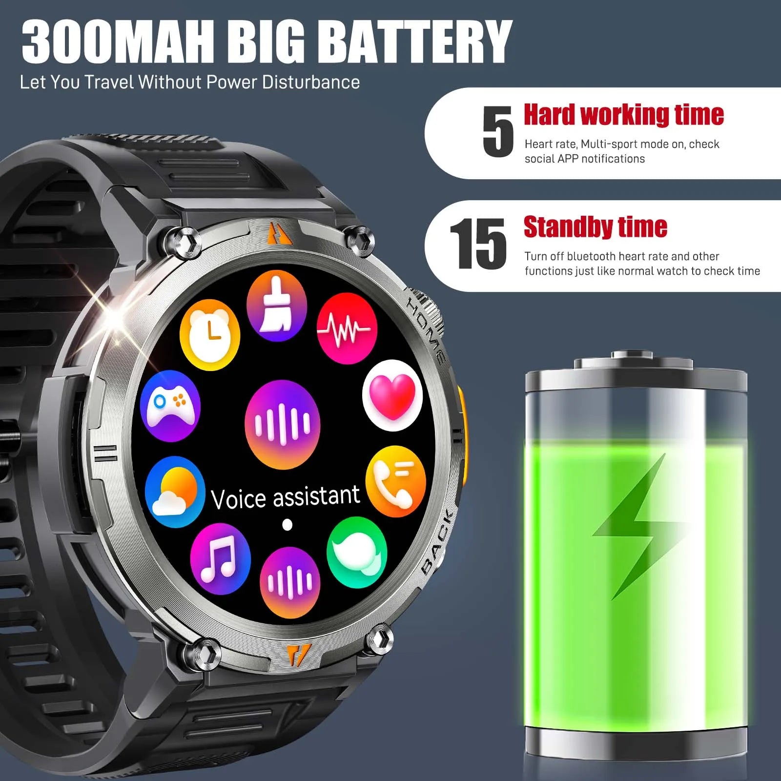 Smart Watch – Bluetooth Call & Health Monitor for iOS/Android