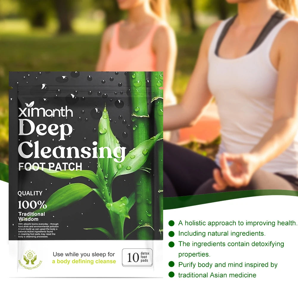 Natural Detox Foot Patches – Herbal Sleep & Stress Relief (10–50pcs)