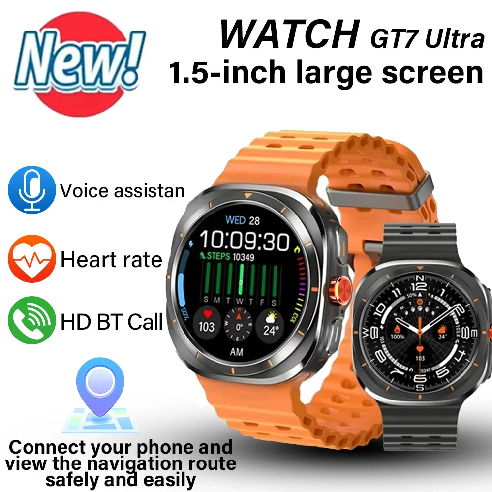 LAXASFIT GT7 Ultra Smartwatch – Bluetooth Calling & AMOLED Fitness Tracker