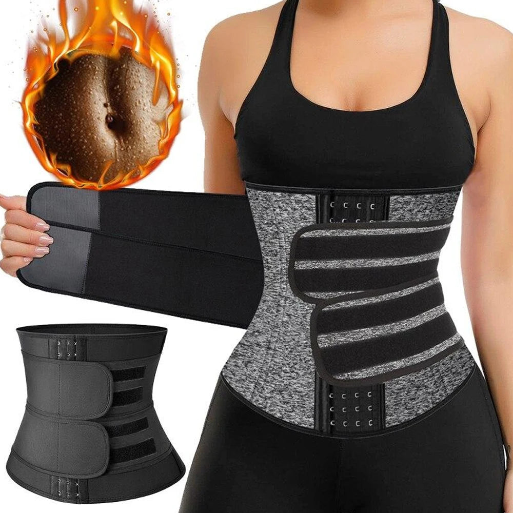Neoprene Waist Trainer Belt – Tummy Control Sweat Cincher for Workout