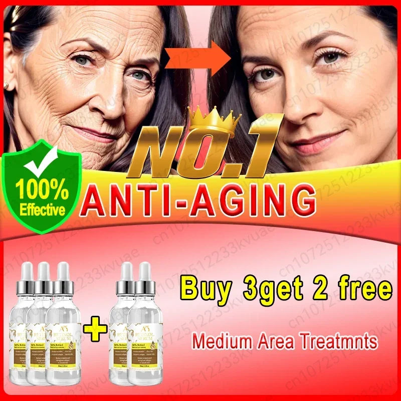 Anti-aging serum Wrinkles fade. Beauty stays.