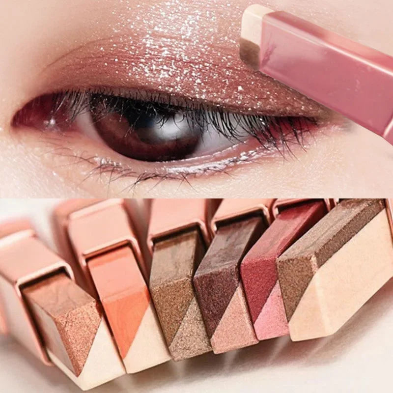2-Color Gradient Eyeshadow Stick – Natural 3D Eye Makeup, Long-Lasting Wear