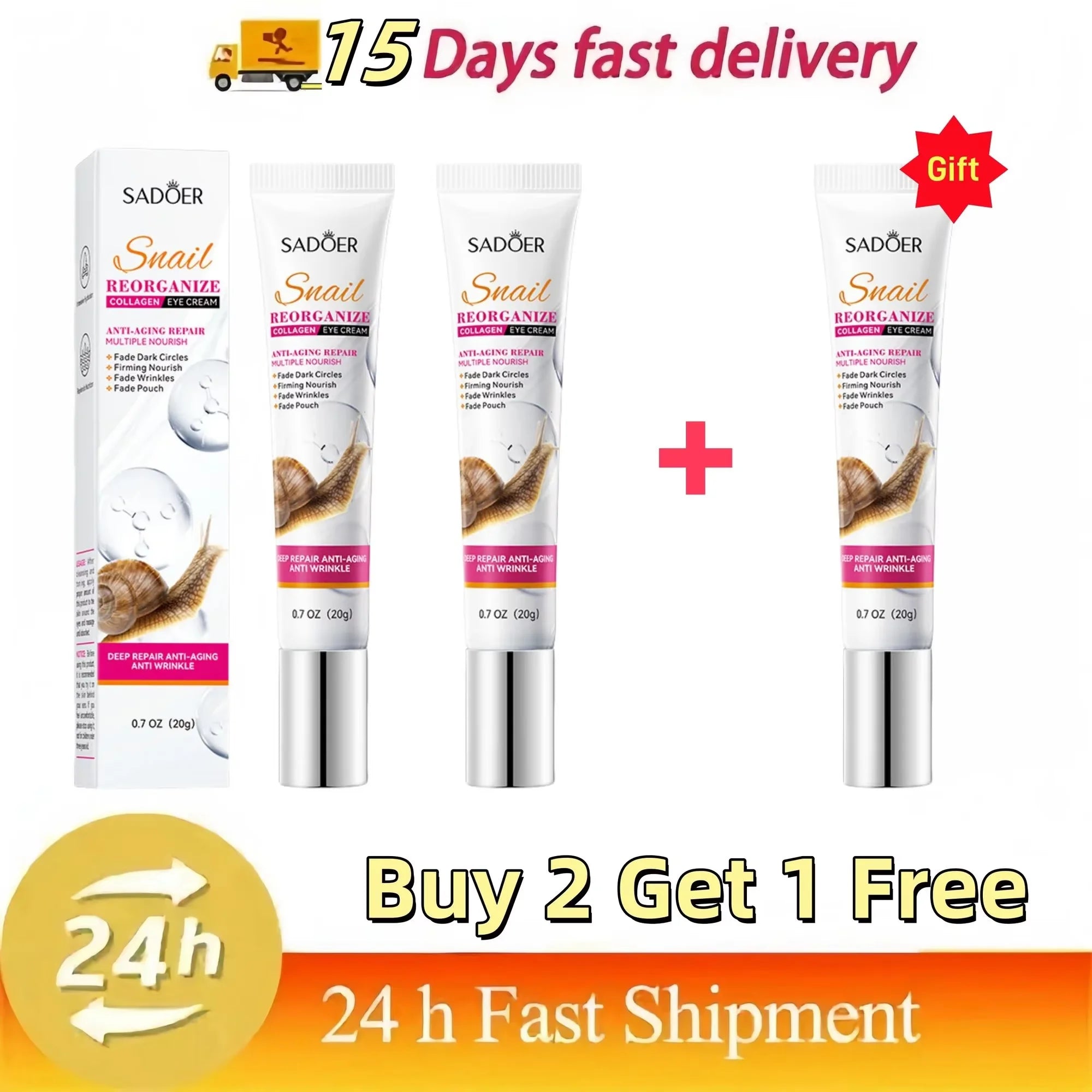 Snail Collagen Eye Cream – Anti-Aging, Dark Circles & Puffiness Care