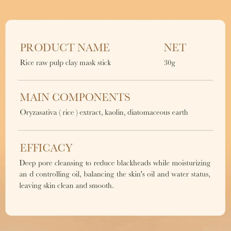BIOAQUA White Rice Face Mask Stick – Moisturizing & Blackhead Removal