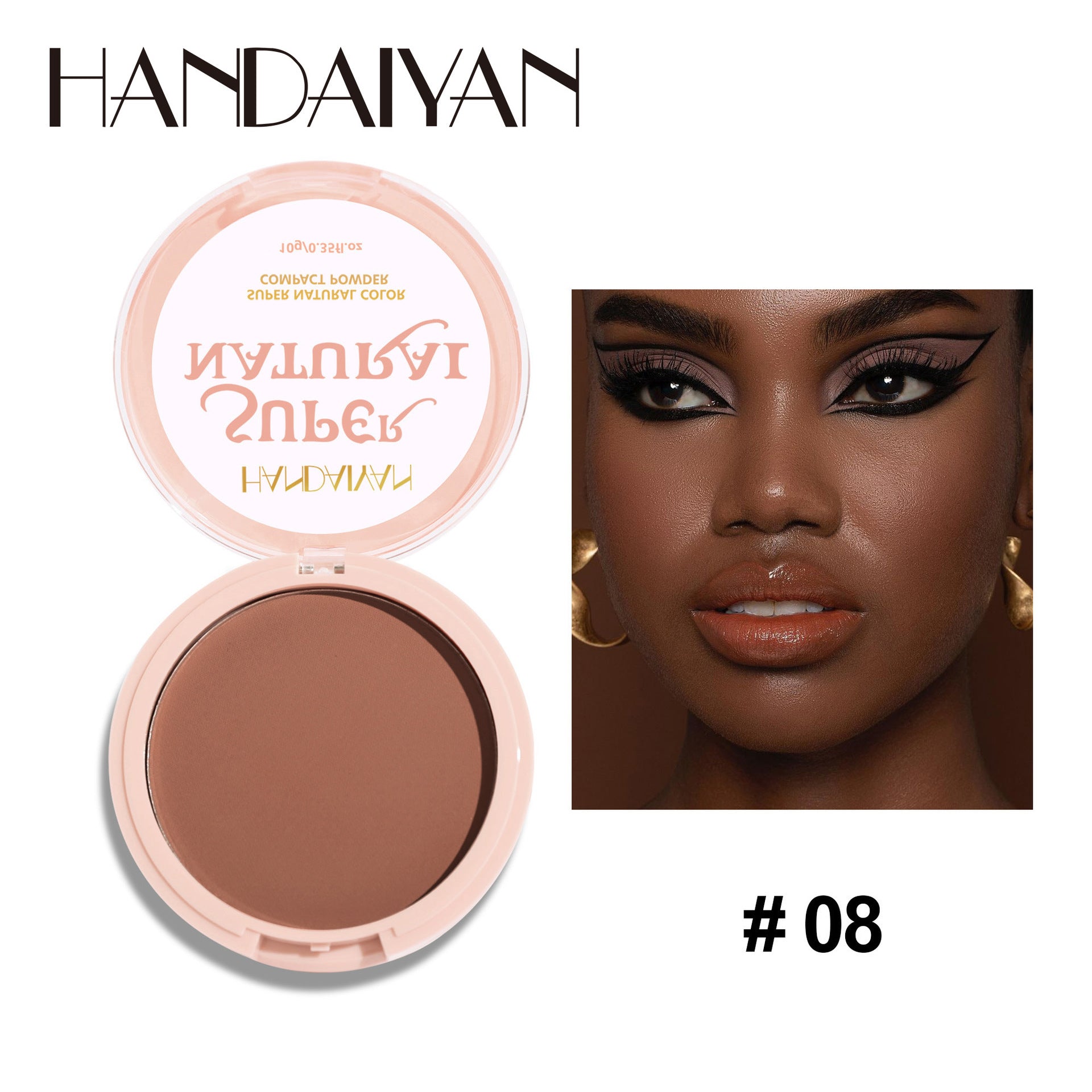 8 Color Matte Face Pressed Powder – 24 Hours Oil Control, Natural Setting Powder Foundation: