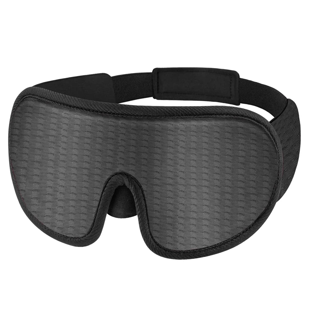 3D Contoured Sleep Mask – 100% Light-Blocking Eye Mask for Travel & Rest