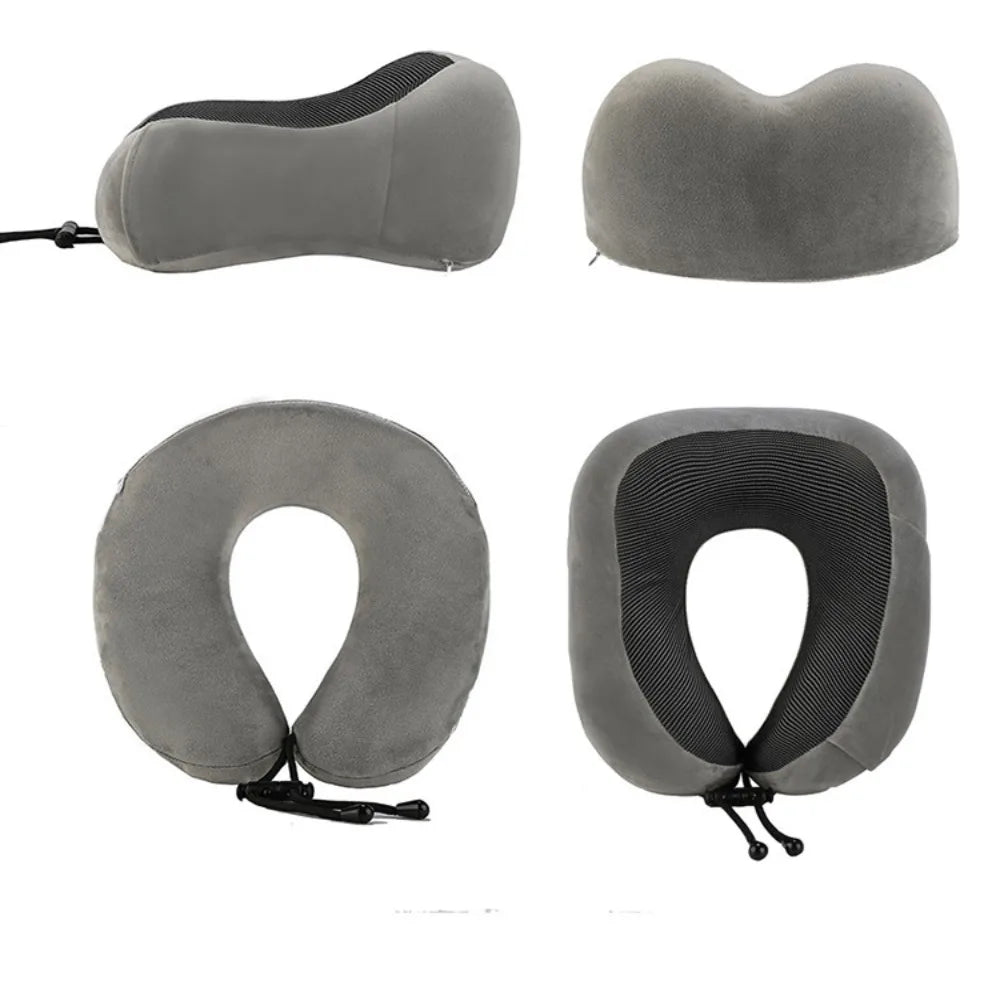 U-Shaped Memory Foam Travel Pillow – Neck Support Cushion for Travel Essentials