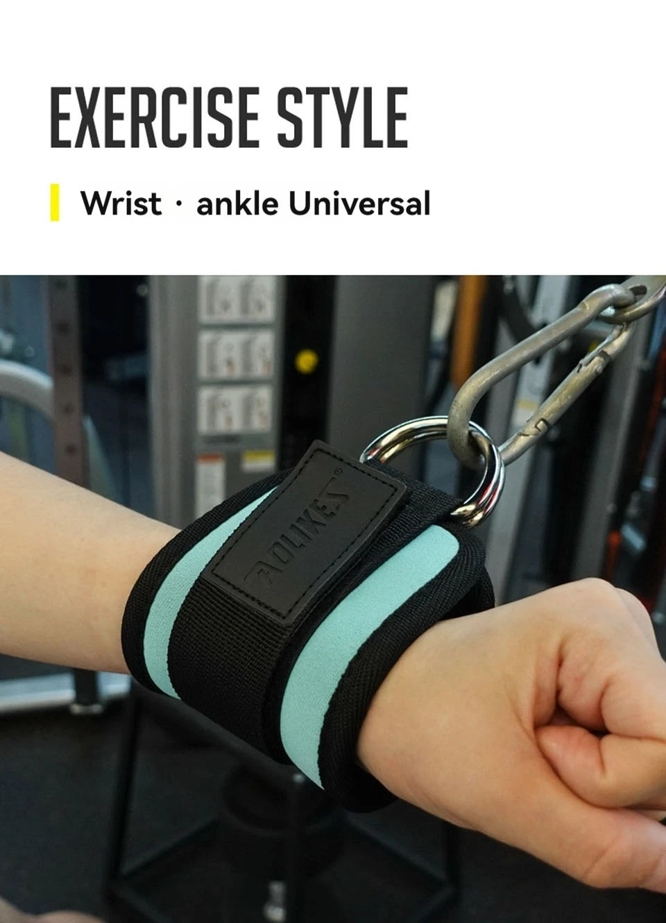 AOLIKES Adjustable Ankle/Wrist Cuffs – Padded Straps for Cable Glute Workouts