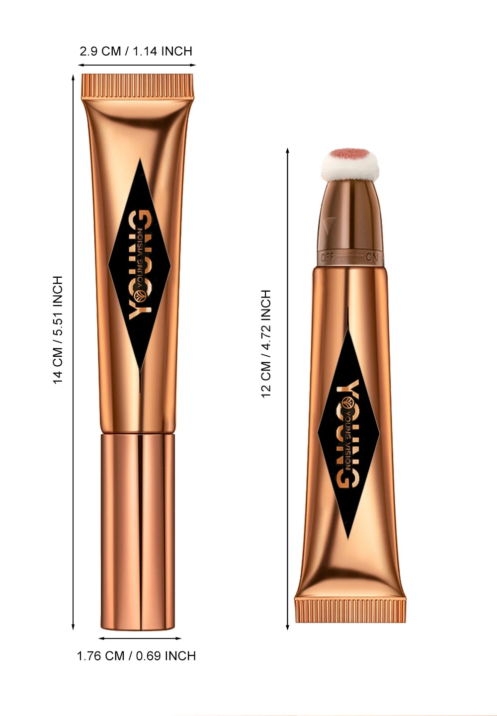 YOUNG VISION Air Cushion Blusher – 6-Color Liquid High Gloss Rouge Stick