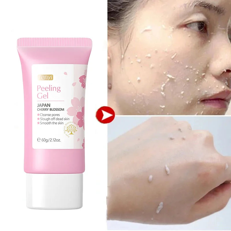 Cherry Blossom Peeling Gel – 60g Facial Exfoliator & Moisturizing Cleanser