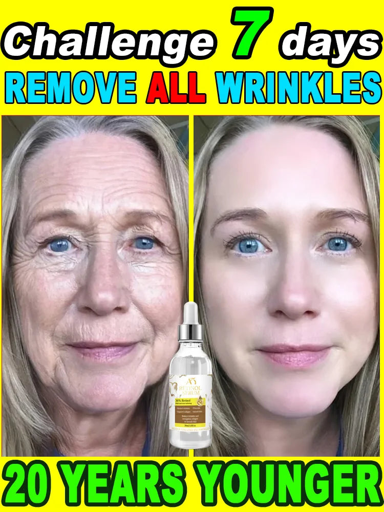 Anti-aging serum Wrinkles fade. Beauty stays.