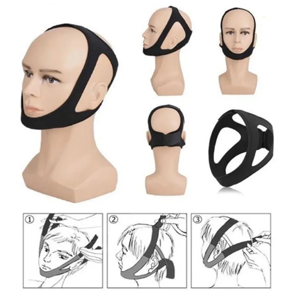 Anti-Snoring Chin Strap – Triangular Sleep Aid Mouth Guard for Men & Women