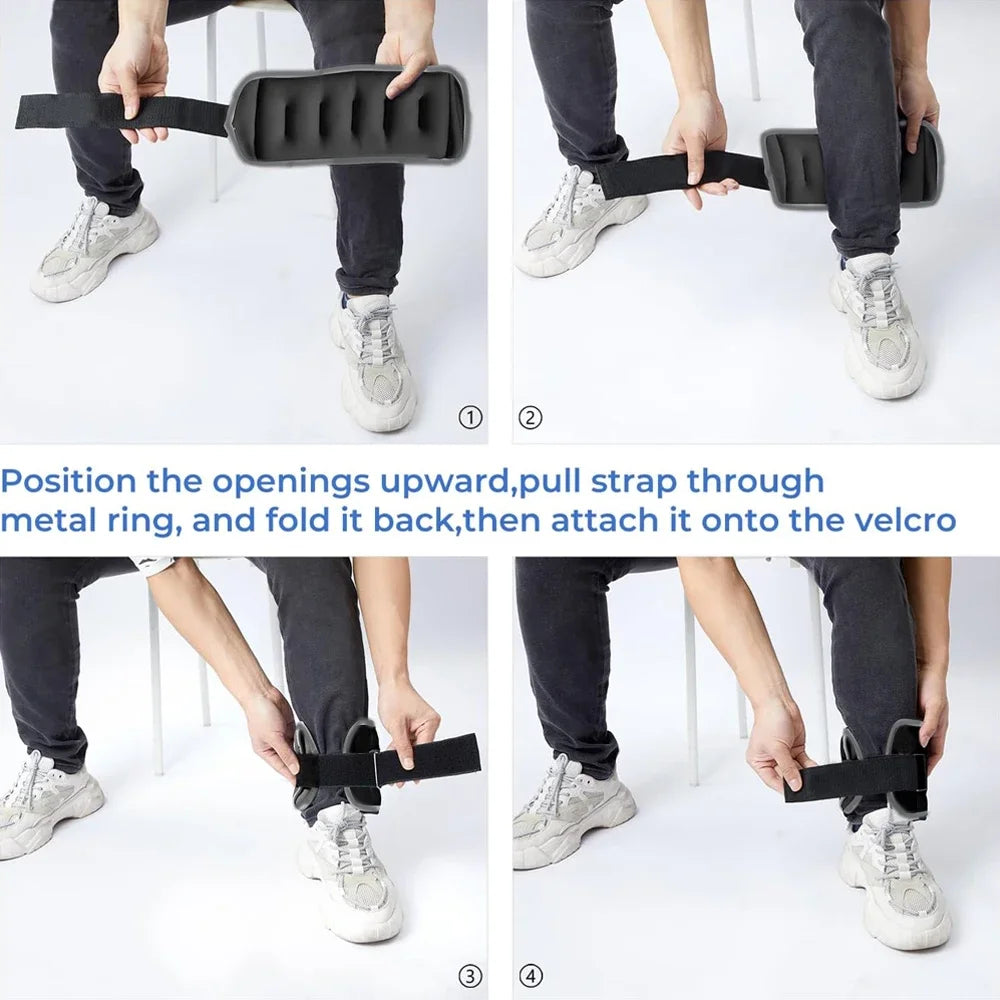 Adjustable Ankle & Wrist Weights (0.5kg/1kg) – Neoprene Straps for Training & Cardio