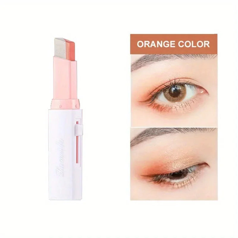 2-Color Gradient Eyeshadow Stick – Natural 3D Eye Makeup, Long-Lasting Wear