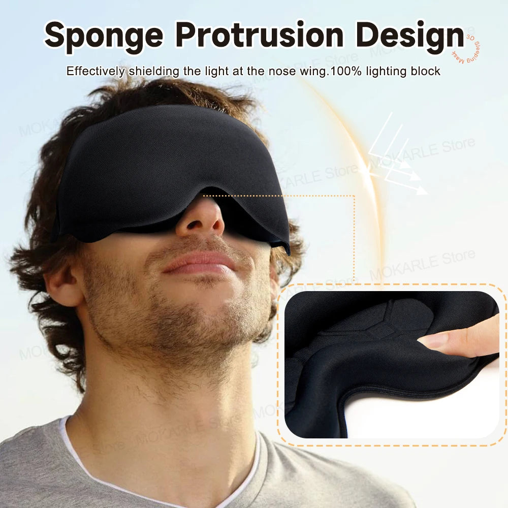 3D Sleep Mask – Soft, Light-Blocking Eye Mask for Travel & Night Use