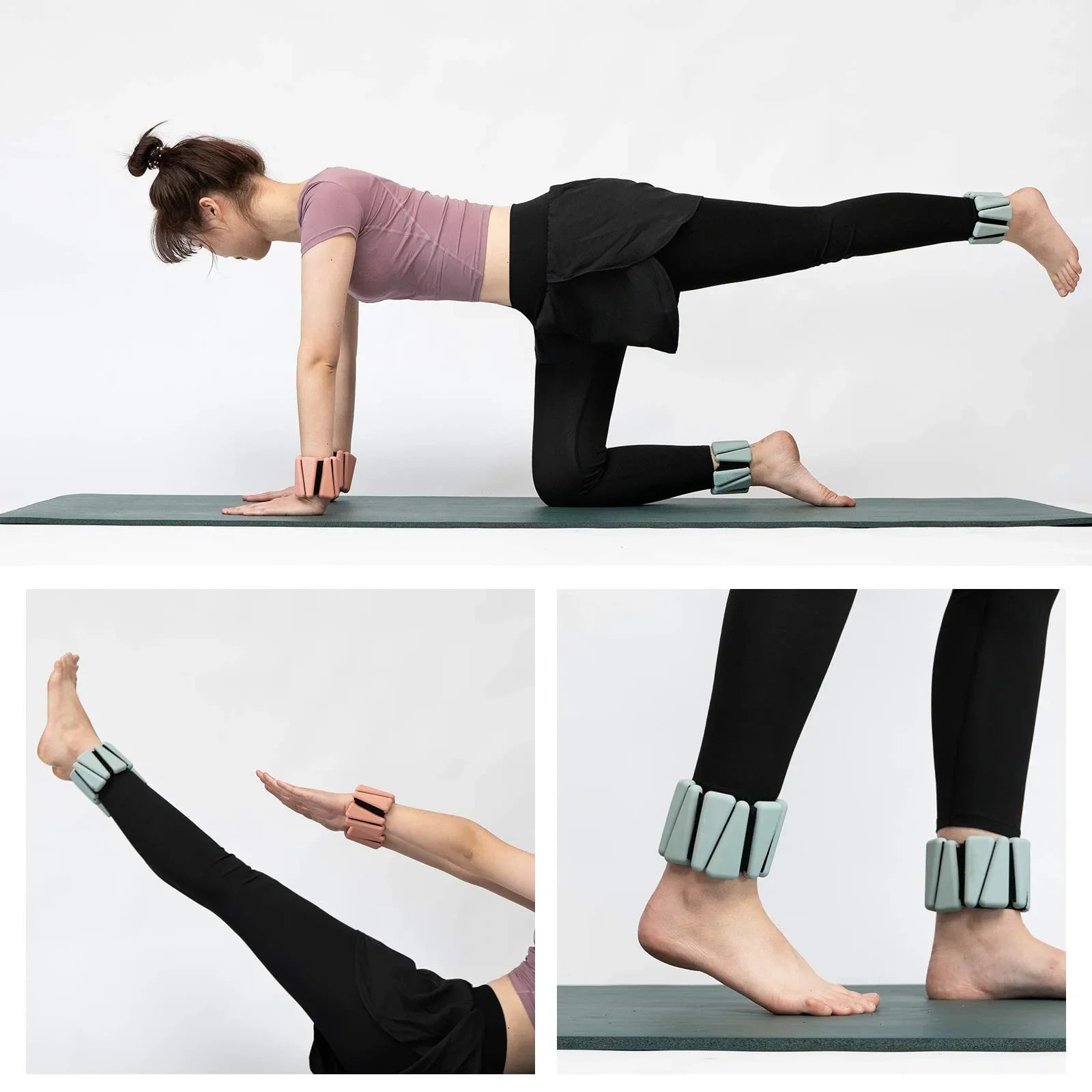 1/2 lb Adjustable Silicone Wrist & Ankle Weights – Fitness & Yoga Bands