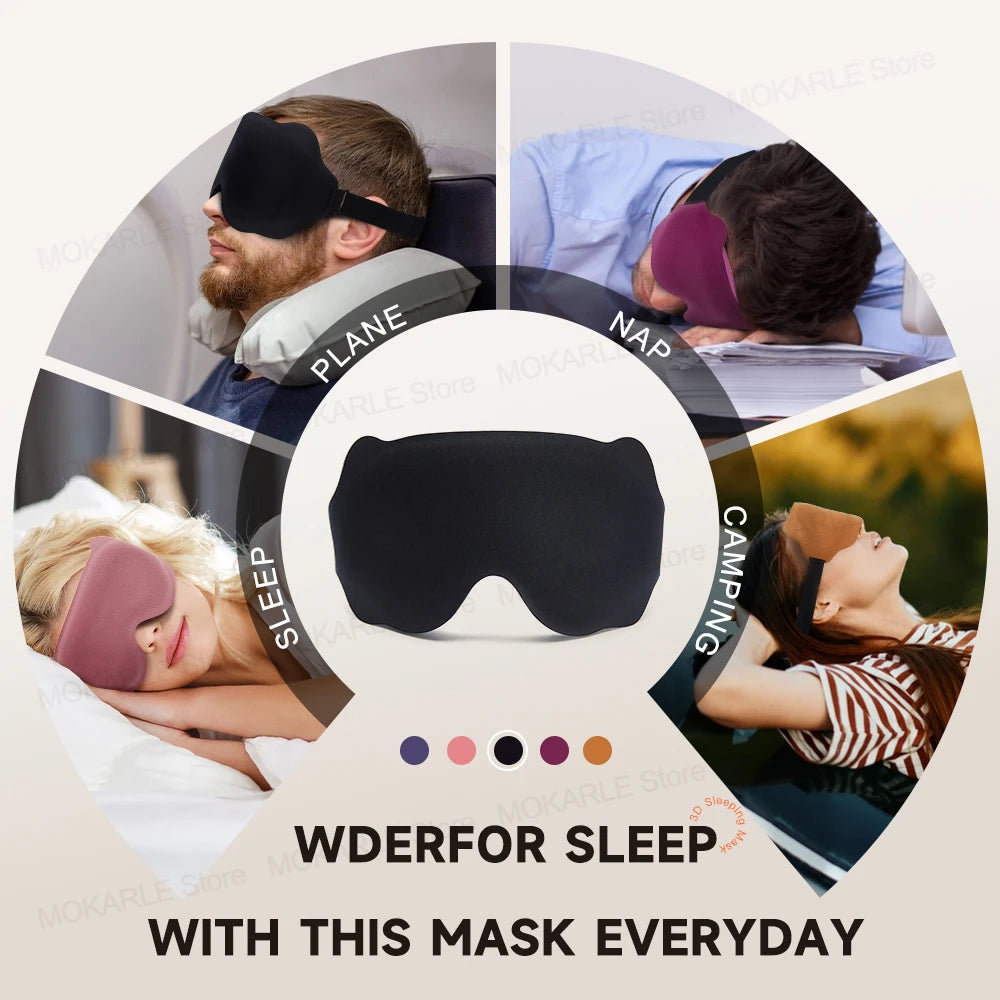 3D Sleep Mask – Soft, Light-Blocking Eye Mask for Travel & Night Use
