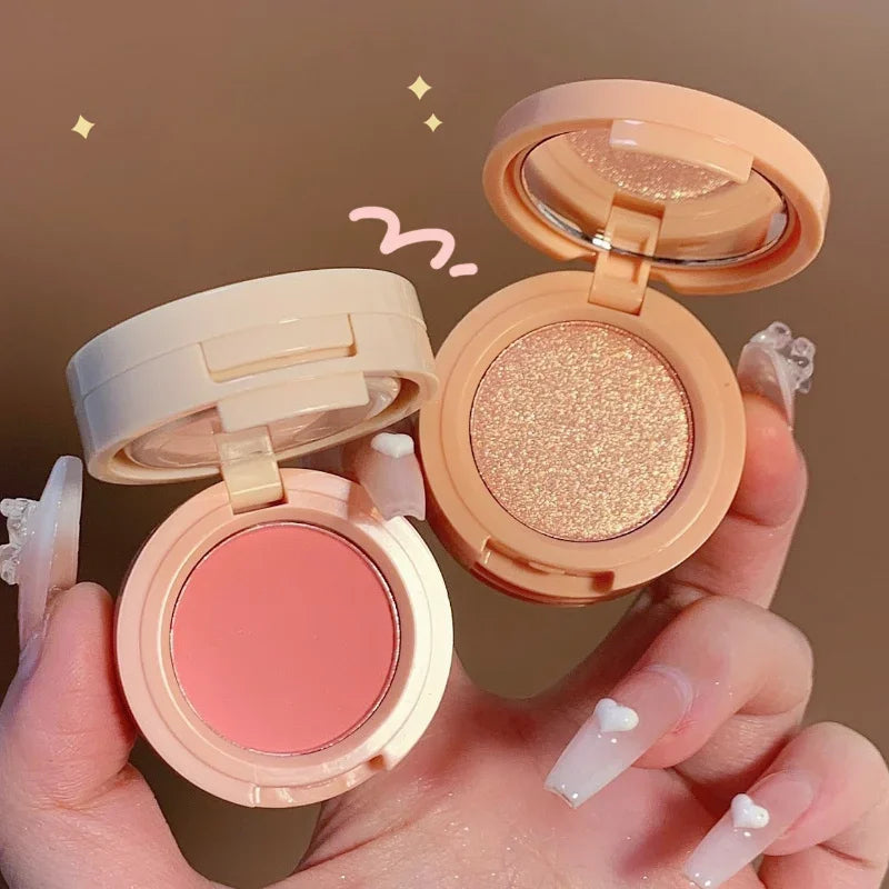 3-in-1 Blush & Highlighter Palette – Matte & Shimmer, Waterproof, Long-Lasting3