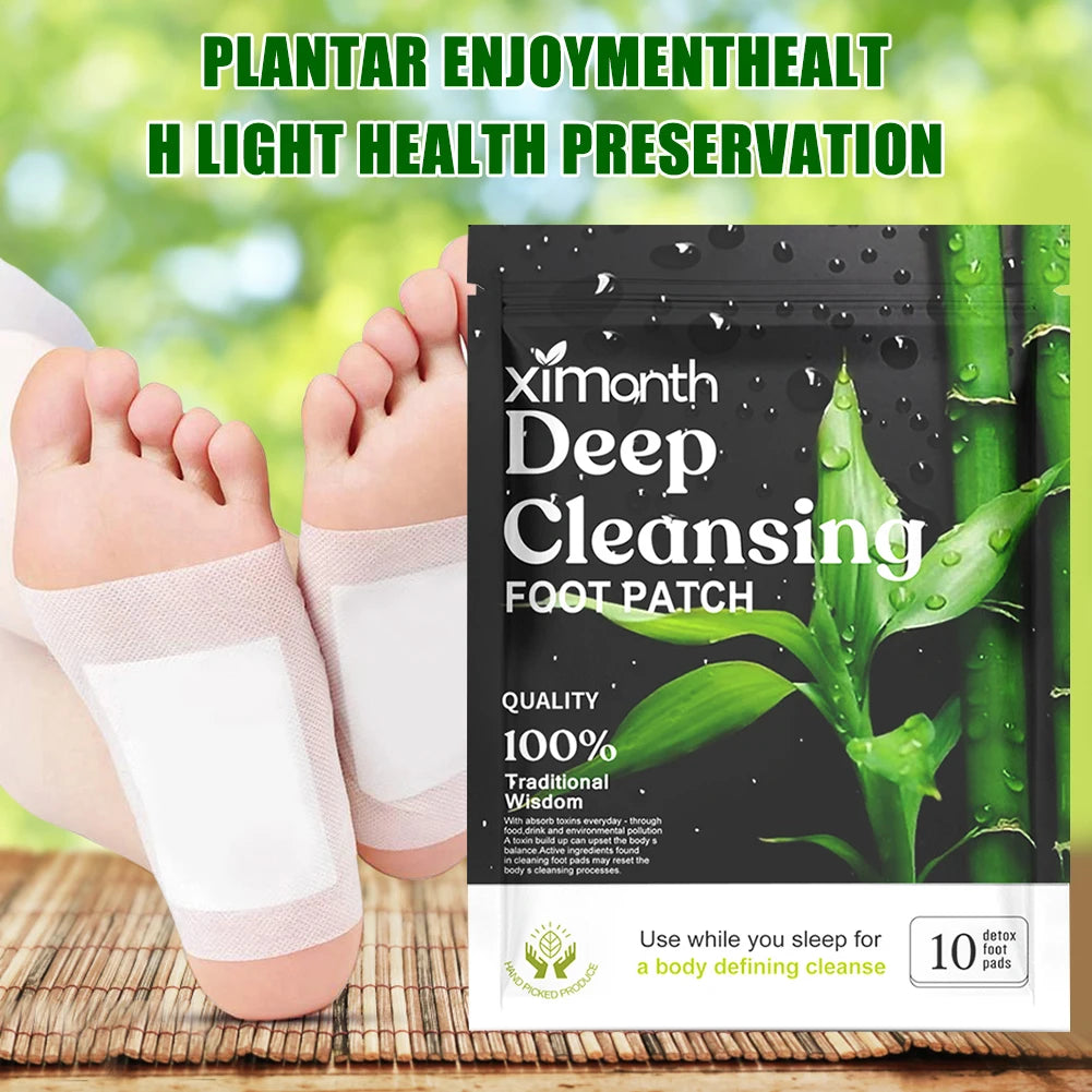 Natural Detox Foot Patches – Herbal Sleep & Stress Relief (10–50pcs)