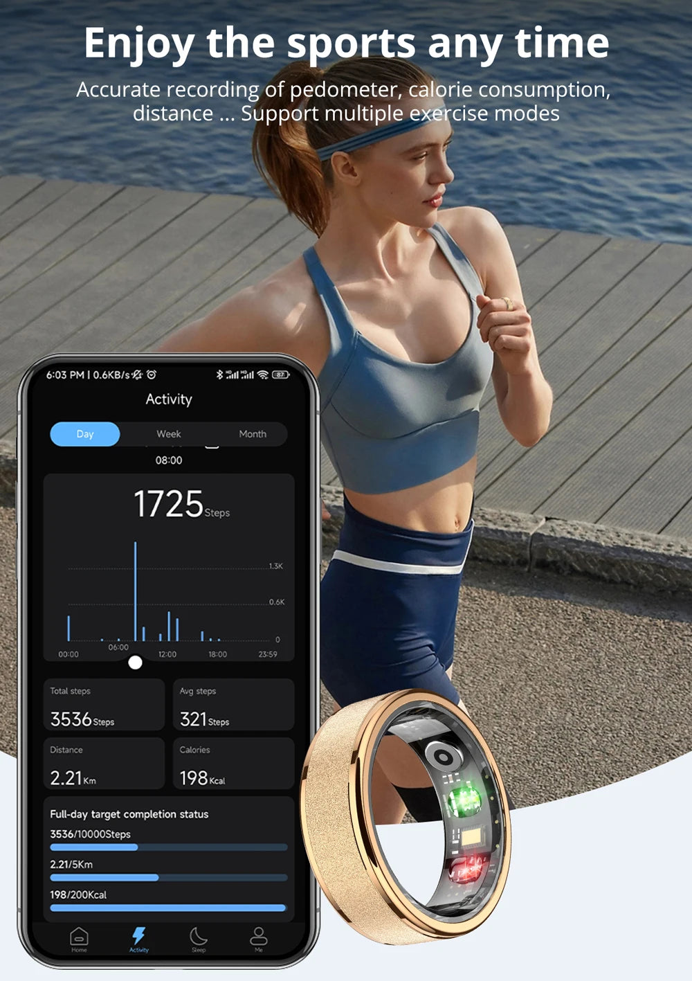 COLMI R10 Smart Ring – Health, Sleep Monitor & 5ATM Waterproof with Charging Case