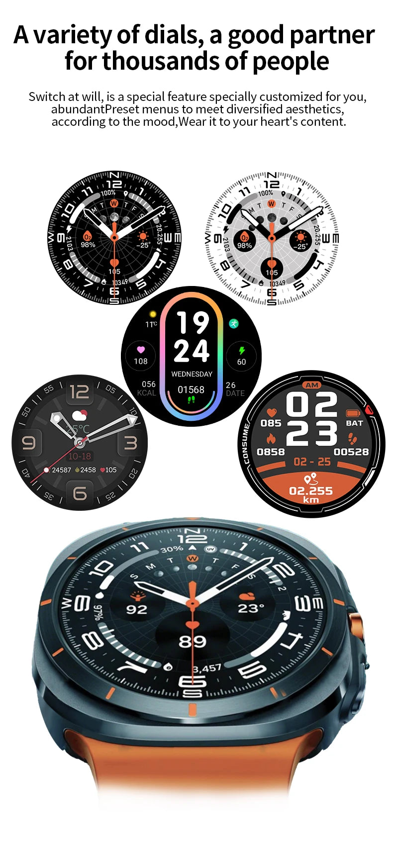 LAXASFIT GT7 Ultra Smartwatch – Bluetooth Calling & AMOLED Fitness Tracker