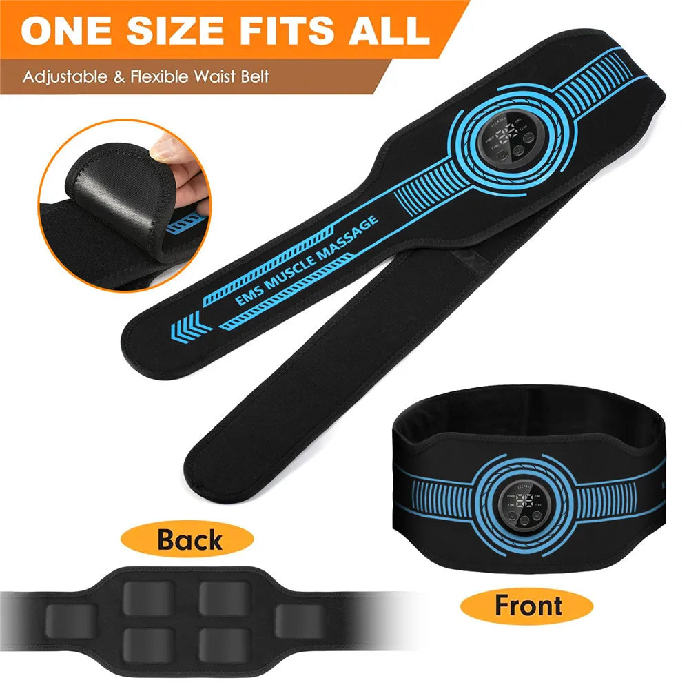 Smart EMS Abdominal Toning Belt – Muscle Stimulator for Waist, Arms & Legs