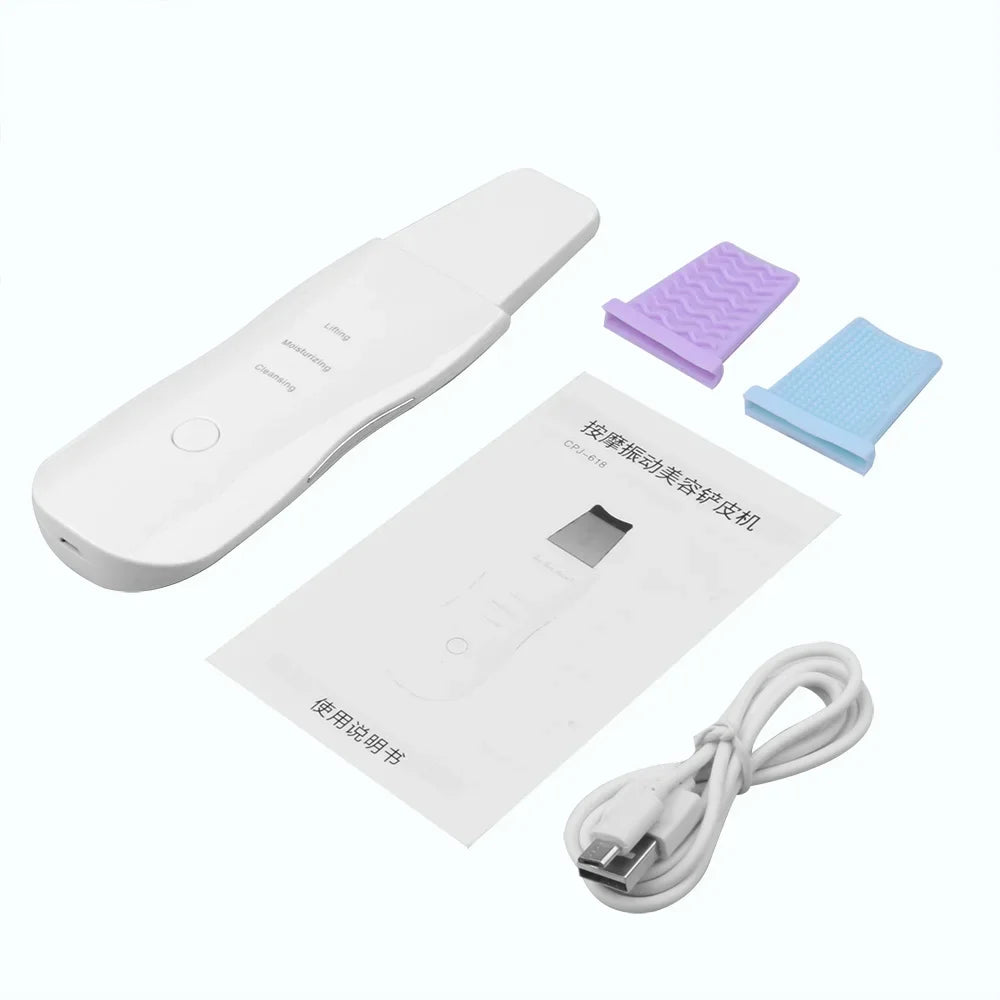 Deep Vibrating Facial Scrubber – Blackhead Remover & Skin Peeling Spatula