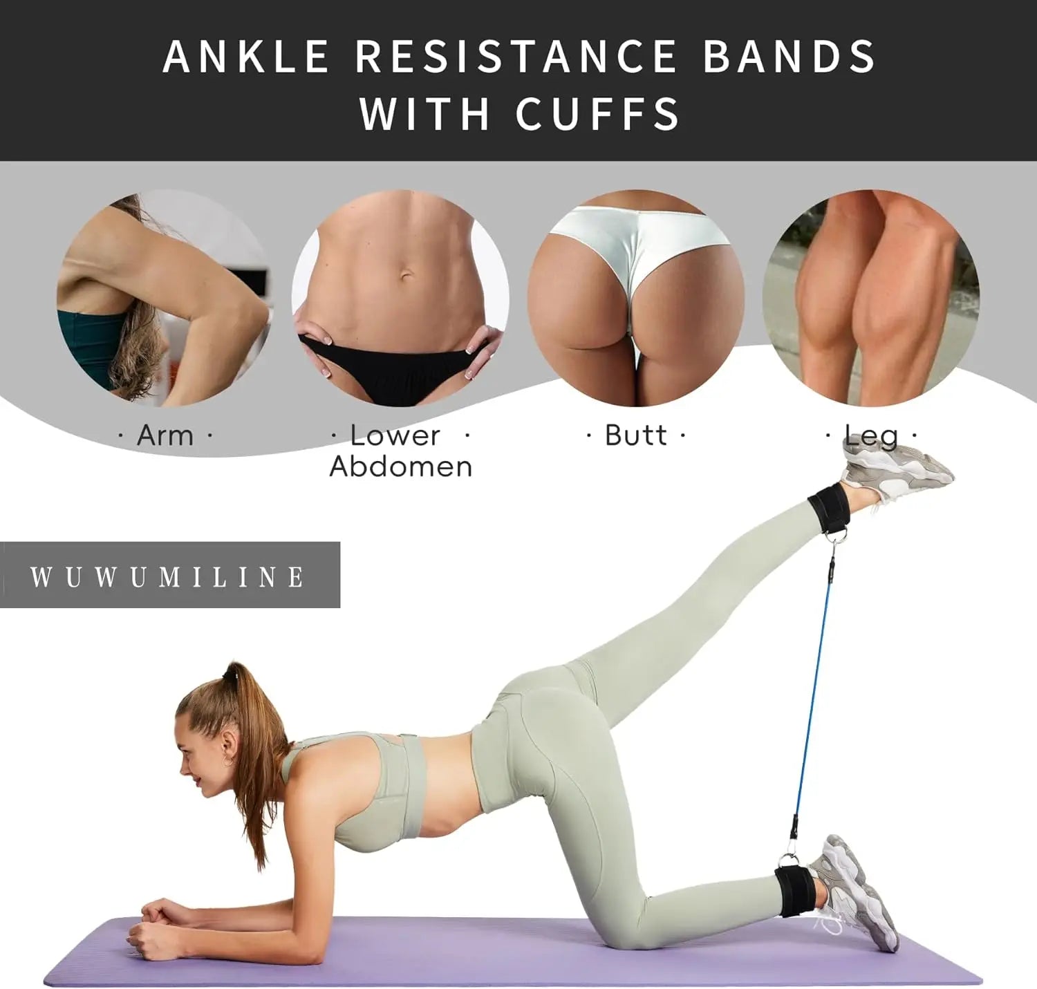 Fitness Ankle Buckle Strap – Leg & Hip Training Attachment for Cable Machines