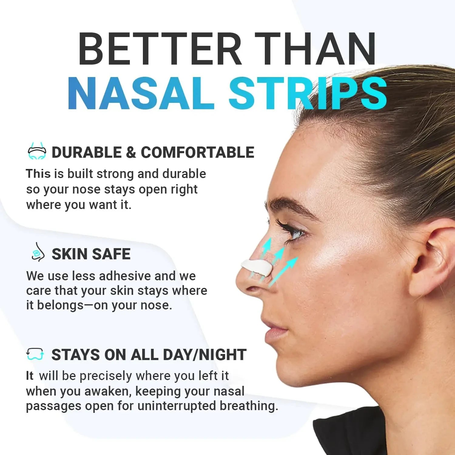 Sport Nasal Dilator Kit – Magnetic Nose Strips to Improve Breathing & Reduce Snoring