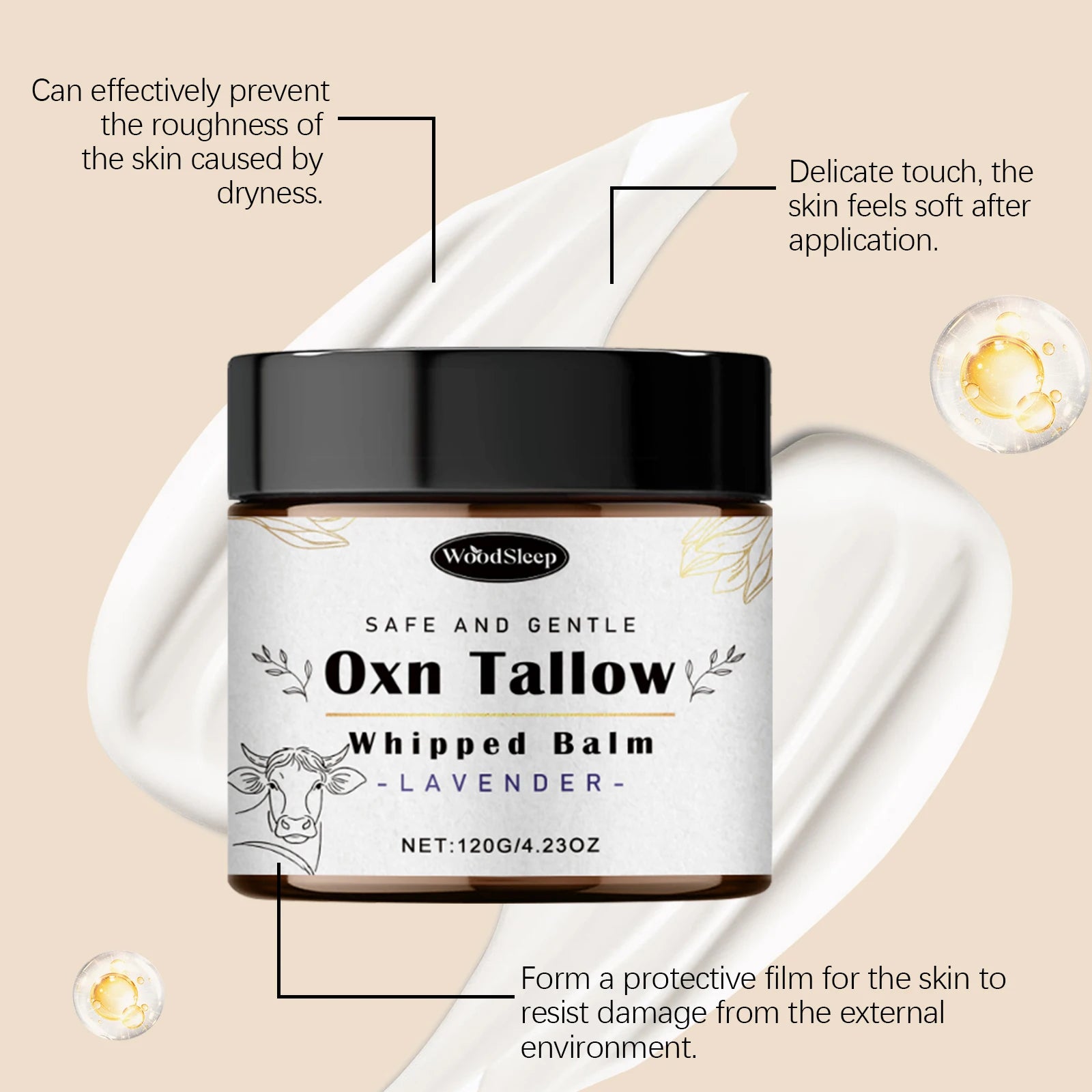 Beef Tallow Balm – Nourishing Moisturizer for Dry & Damaged Skin