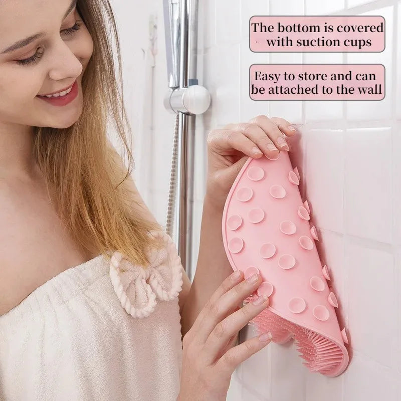 Non-Slip Silicone Shower Foot & Back Scrub Mat