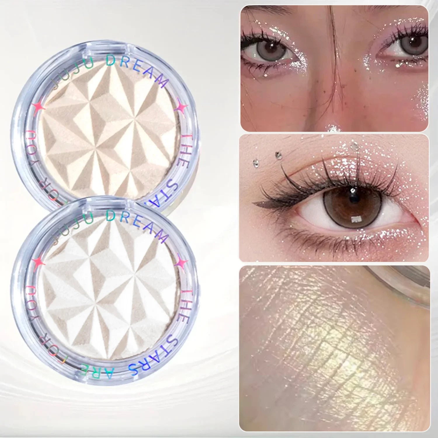 Shimmer Diamond Glow Highlighter – 2-Color Palette for Radiant Skin & Contour