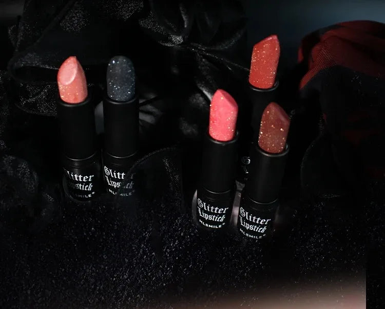 7-Color Diamond Matte Lipstick – Waterproof Glitter Lip Tint Balm
