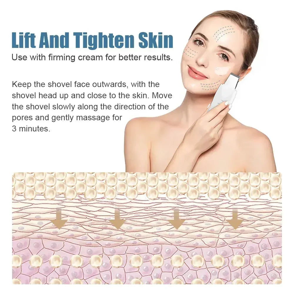 Deep Vibrating Facial Scrubber – Blackhead Remover & Skin Peeling Spatula