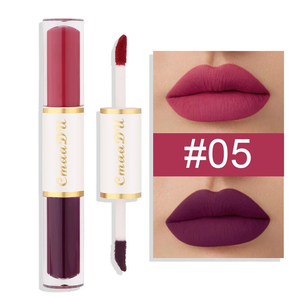 5-in-1 Matte Lipstick Set – Velvet Lip Tint & Gloss Combo