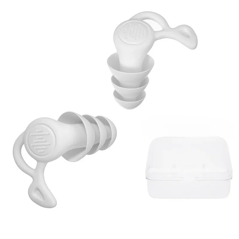 3-Layer Silicone Earplugs – Reusable Waterproof Noise-Reducing Ear Protection