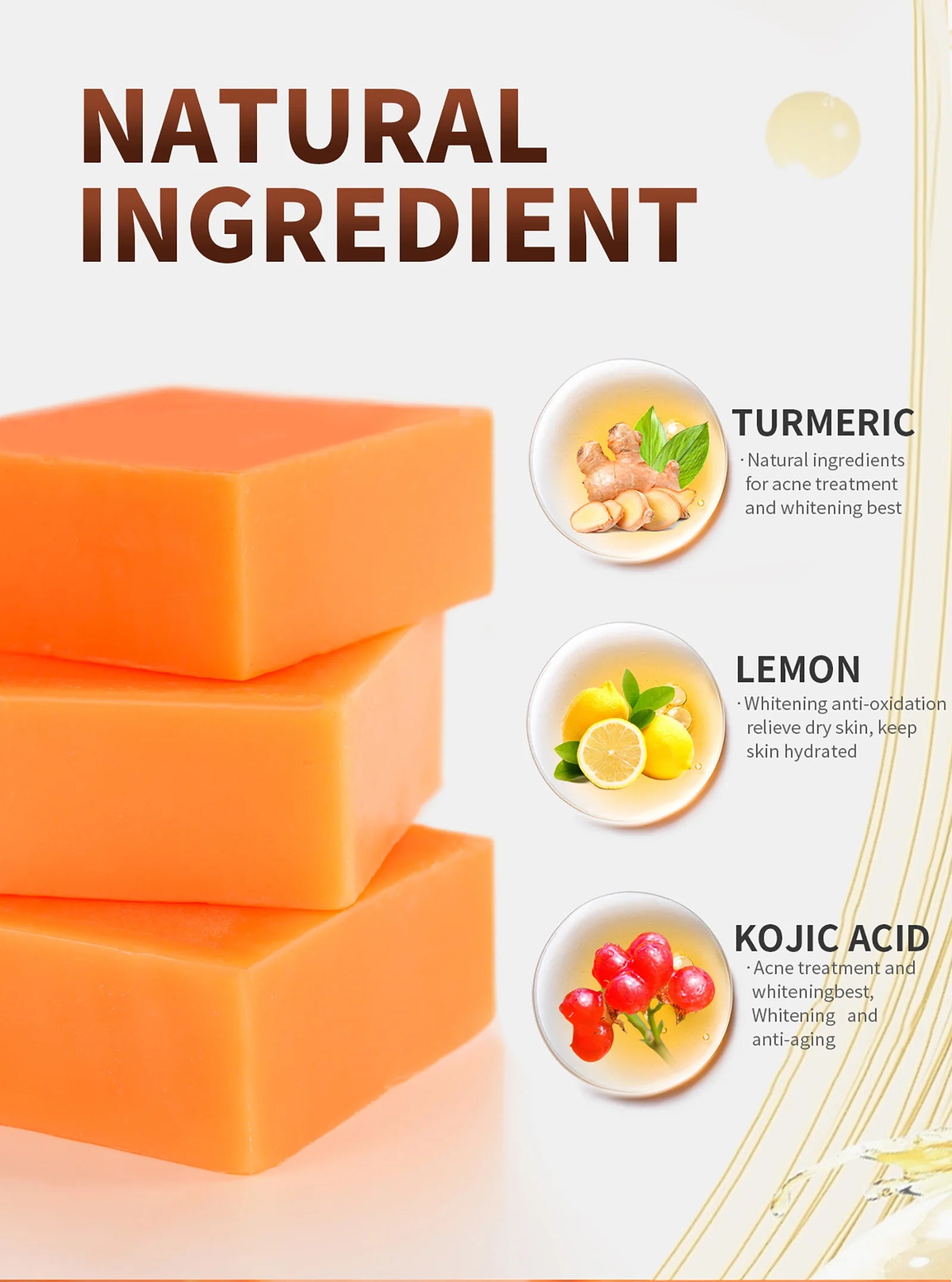 Natural Turmeric Body Wash – Brightening & Deep Cleansing Soap Bar 2 for 1