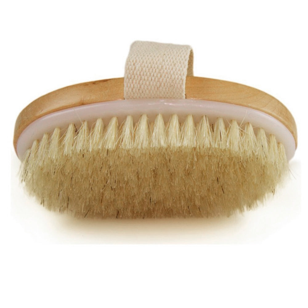 Natural Bath Brush with Long Wooden Handle