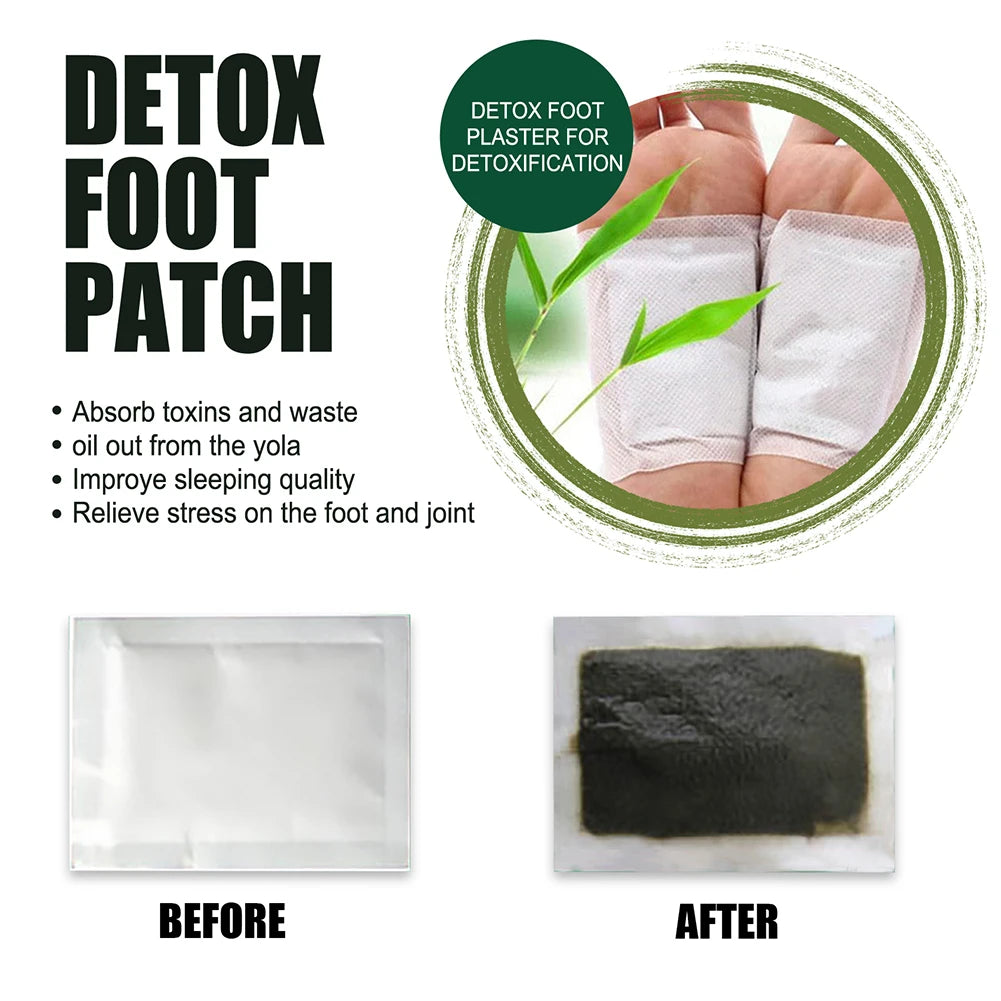 Natural Detox Foot Patches – Herbal Sleep & Stress Relief (10–50pcs)