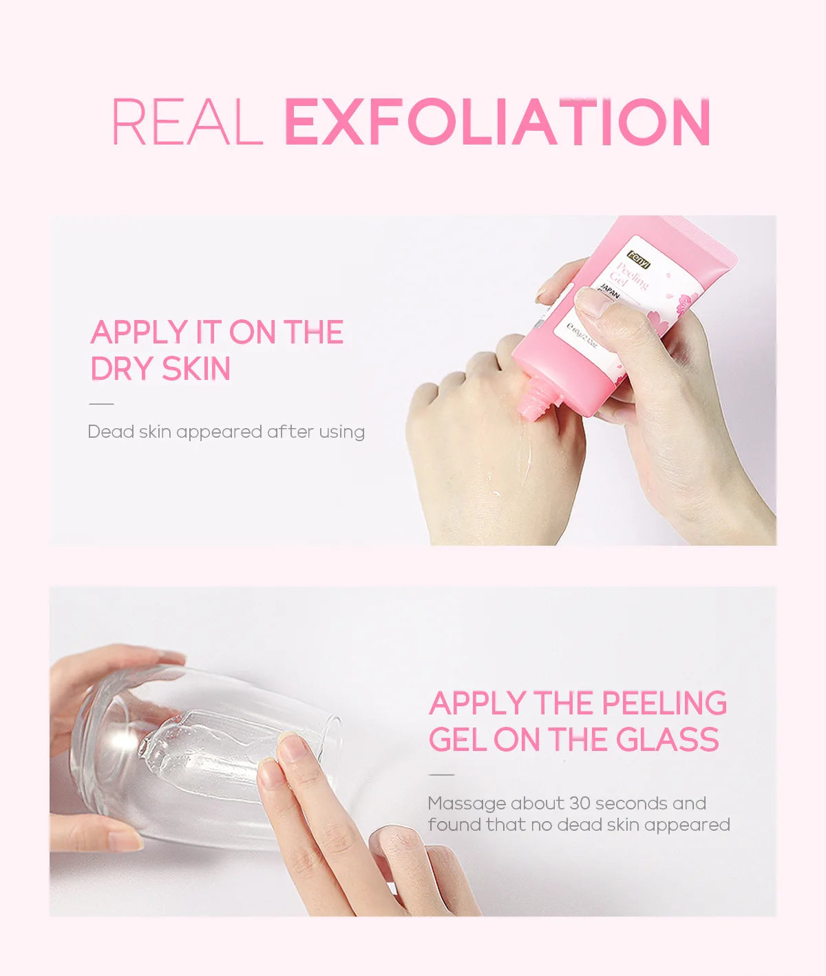 Cherry Blossom Peeling Gel – 60g Facial Exfoliator & Moisturizing Cleanser