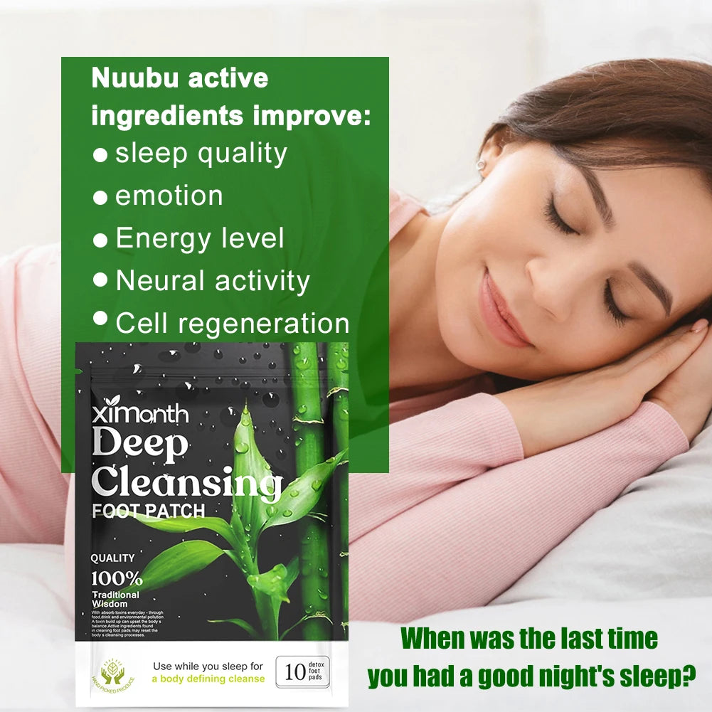 Natural Detox Foot Patches – Herbal Sleep & Stress Relief (10–50pcs)