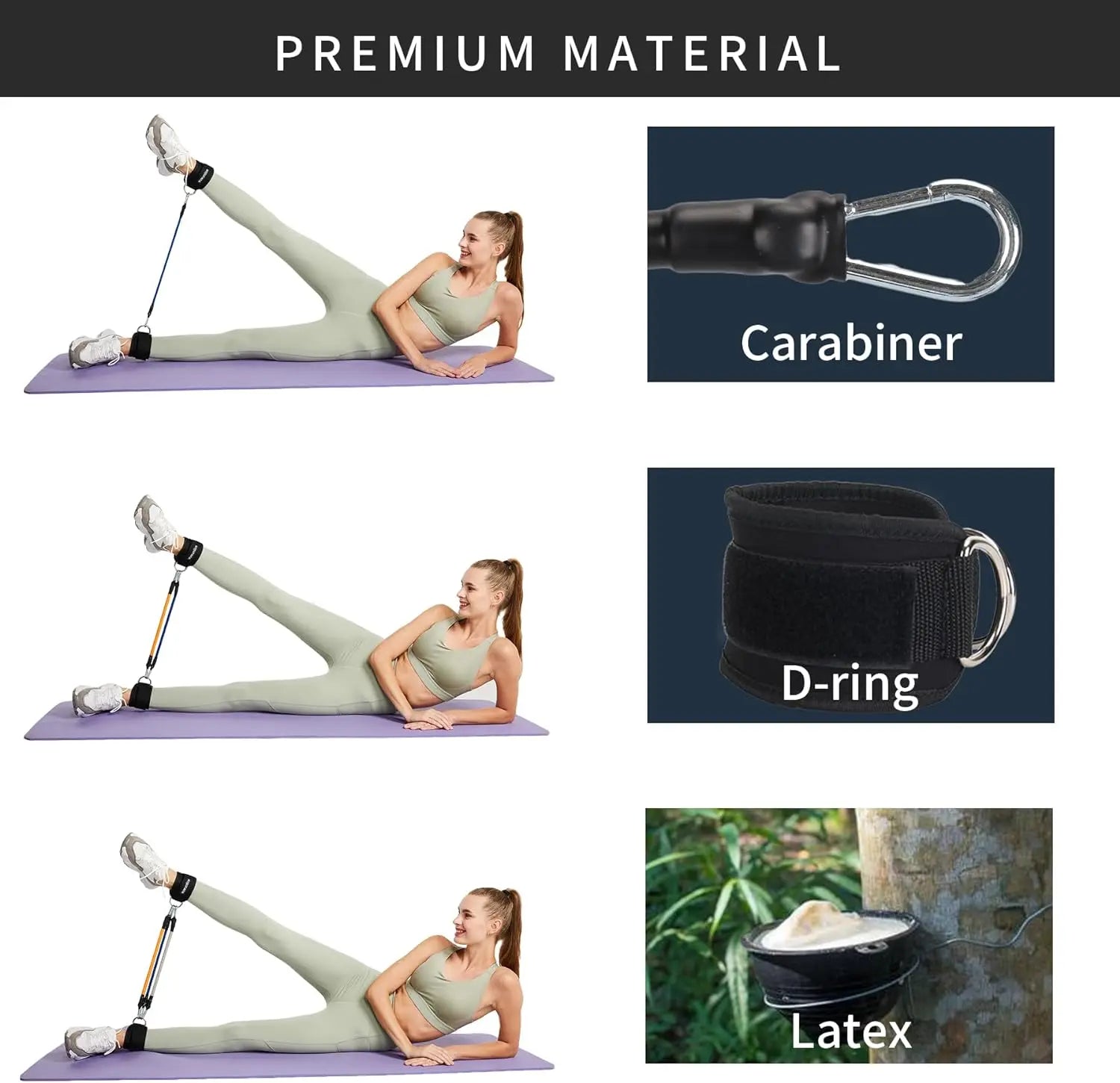 Fitness Ankle Buckle Strap – Leg & Hip Training Attachment for Cable Machines