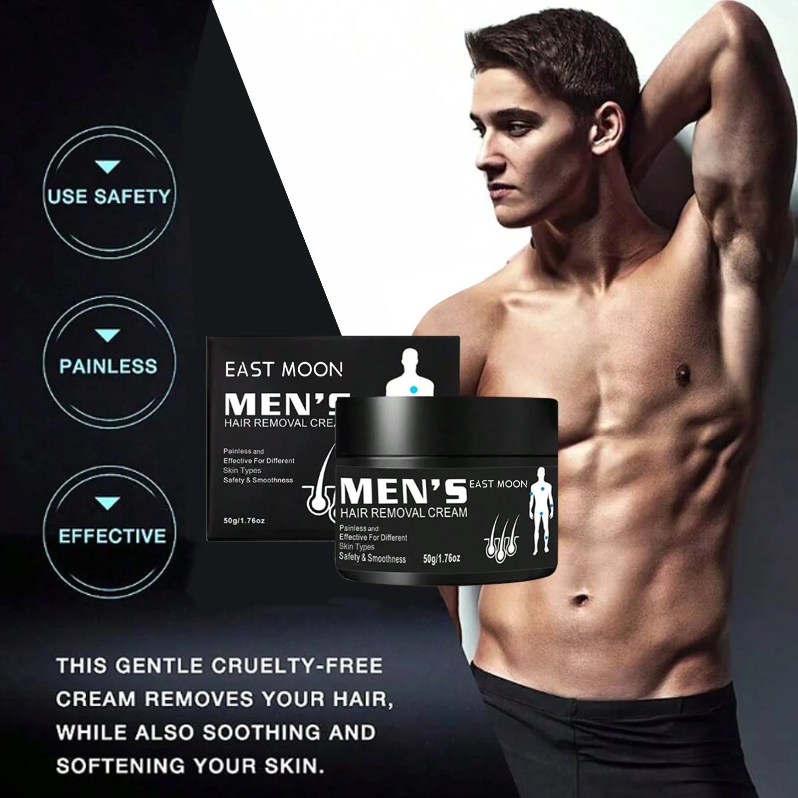 Men’s Aloe Hair Removal Cream – Painless & Nourishing