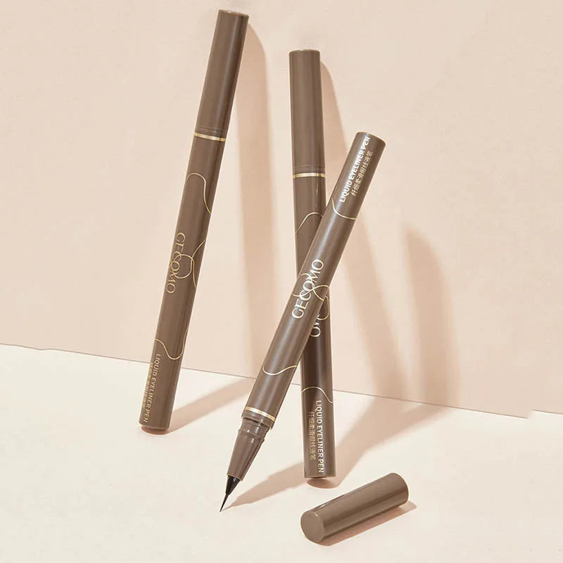 Ultra-Thin Eyeliner Pen – Black/Brown Waterproof Liner for Lower Lash & Silkworm Eyes