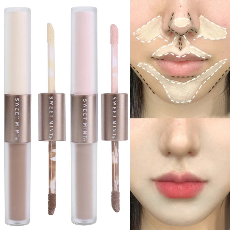 2-in-1 Matte Contour & Highlighter Stick – Double-Ended Cream Bronzer