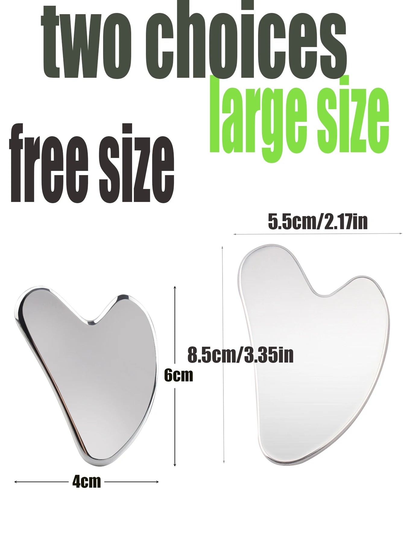 Stainless Steel Gua Sha Scraper – Face & Body Massage Tool